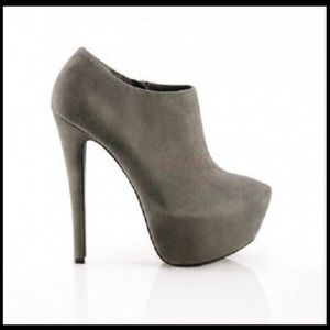 ShoeMint Genuine Leather Suede Platform Booties 8